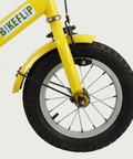 12.112, BikeFlipgele 12 inch fiets kinderen, handrem, terugtraprem, geen versnellingen, kabelslot, 85-100 cm