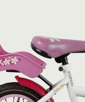 12.111 - BikeFlip, kleurrijke kinderfiets, 12 inch fiets, wit roze rood fiets, terugtraprem, met zijwieltjes, kinderen fiets