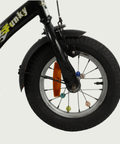 12.114 - BikeFlip, rode 12 inch kinderfiets, terugtraprem, handrem, geen versnellingen, kabelslot, voor kinderen 85-100 cm