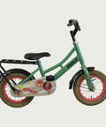 12.156 - BikeFlip, 12 inch kinderfiets, groene fiets, terugtraprem, zijwieltjes, avontuurlijke fiets, luchtballonnen