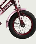 12.3 - BikeFlip, 12 inch roze kinderfiets, kleurrijk design, terugtraprem, handrem, kabelslot, optionele zijwieltjes