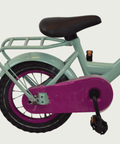 12.162 - BikeFlip, Poedercoat Premium, 12 inch fiets, kinderen 3-4 jaar, groene fiets, terugtraprem, kabelslot
