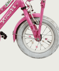 12.95 - BikeFlip, 12 inch kinderfiets, roze fiets, terugtraprem, handrem, geen versnellingen, kabelslot, stoer, avontuurlijk