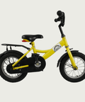 12.71 - BikeFlip, 12 inch kinderfiets, geel, terugtraprem, handrem, kabelslot, vrolijk, stoer