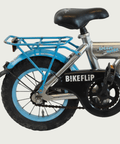 12.150 - BikeFlip, 12 inch kinderfiets, Gazelle fiets, blauwe kinderfiets, avontuurlijke fiets, terugtraprem, handrem