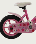 12.121 - BikeFlip, 12 inch kinderfiets, roze kinderfiets, veilige peuterfiets, handrem, terugtraprem, zijwieltjes, kabelslot