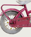 12.146 - BikeFlip, 12 inch kinderfiets, roze kinderfiets, kinderfiets met voorrekje, zijwieltjes, terugtraprem, handrem