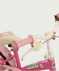 12.121 - BikeFlip, 12 inch kinderfiets, roze kinderfiets, veilige peuterfiets, handrem, terugtraprem, zijwieltjes, kabelslot