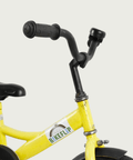 12.71 - BikeFlip, 12 inch kinderfiets, geel, terugtraprem, handrem, kabelslot, vrolijk, stoer